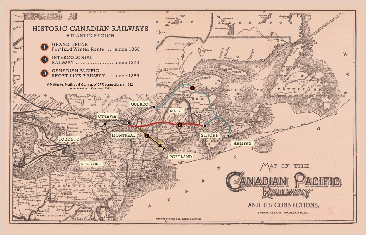 Map CPR Short Line & Intercolonial